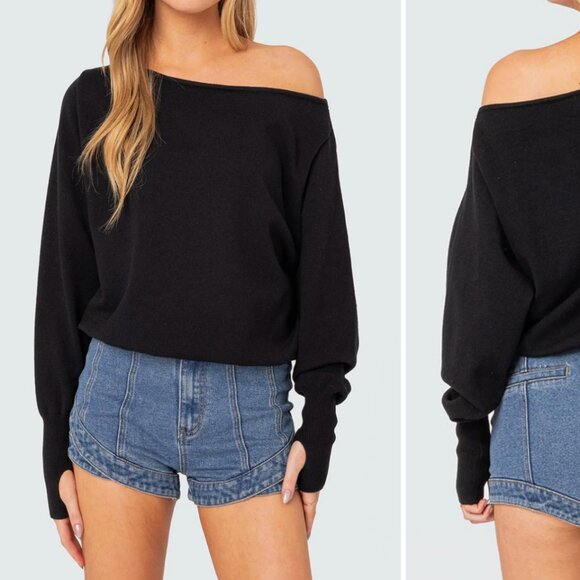 Oversize Off the Shoulder Sweater - Picture 1 of 1